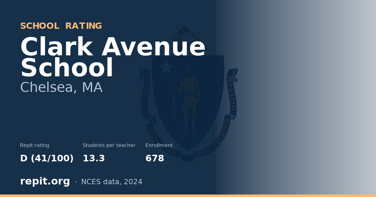 Clark Avenue School, Chelsea, MA — Repit school rating D (41/100)