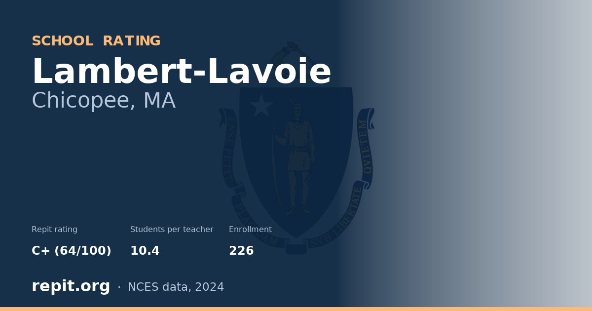 Lambert-Lavoie, Chicopee, MA — Repit school rating C+ (64/100)