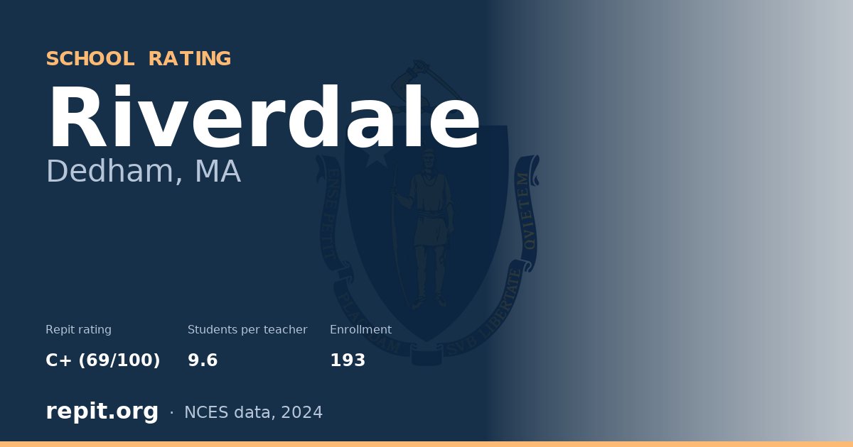 Riverdale, Dedham, MA — Repit school rating C+ (69/100)