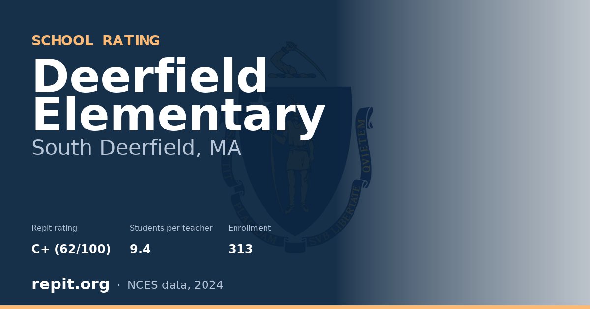 Deerfield Elementary, South Deerfield, MA — Repit school rating C+ (62/100)