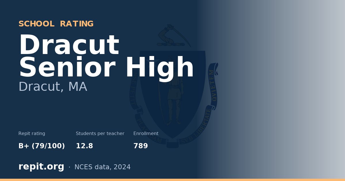 Dracut Senior High, Dracut, MA — Repit school rating B+ (79/100)
