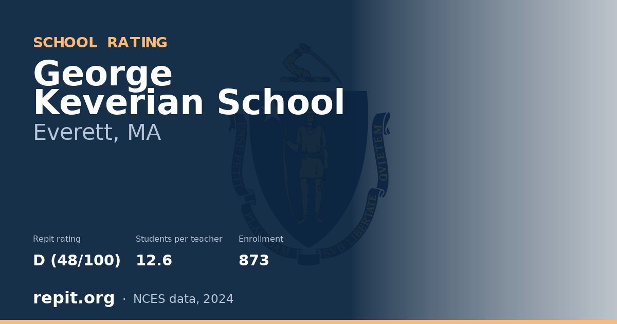 George Keverian School, Everett, MA — Repit school rating D (48/100)