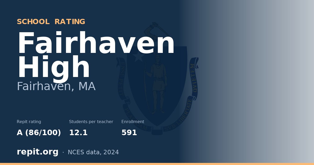 Fairhaven High, Fairhaven, MA — Repit school rating A (86/100)