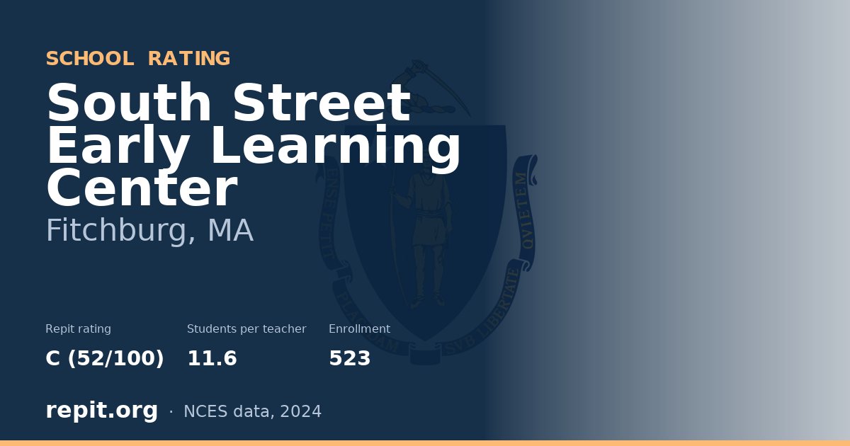 South Street Early Learning Center, Fitchburg, MA — Repit school rating C (52/100)