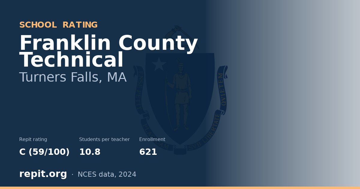 Franklin County Technical, Turners Falls, MA — Repit school rating C (59/100)