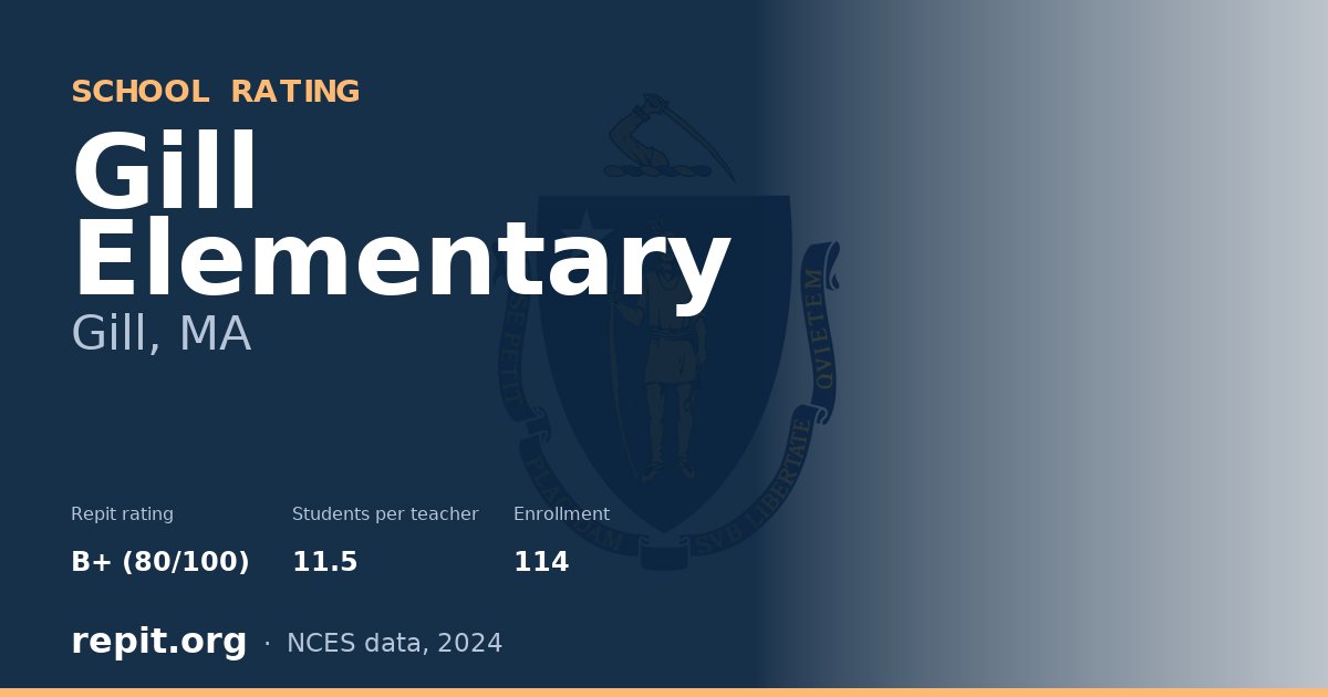 Gill Elementary, Gill, MA — Repit school rating B+ (80/100)