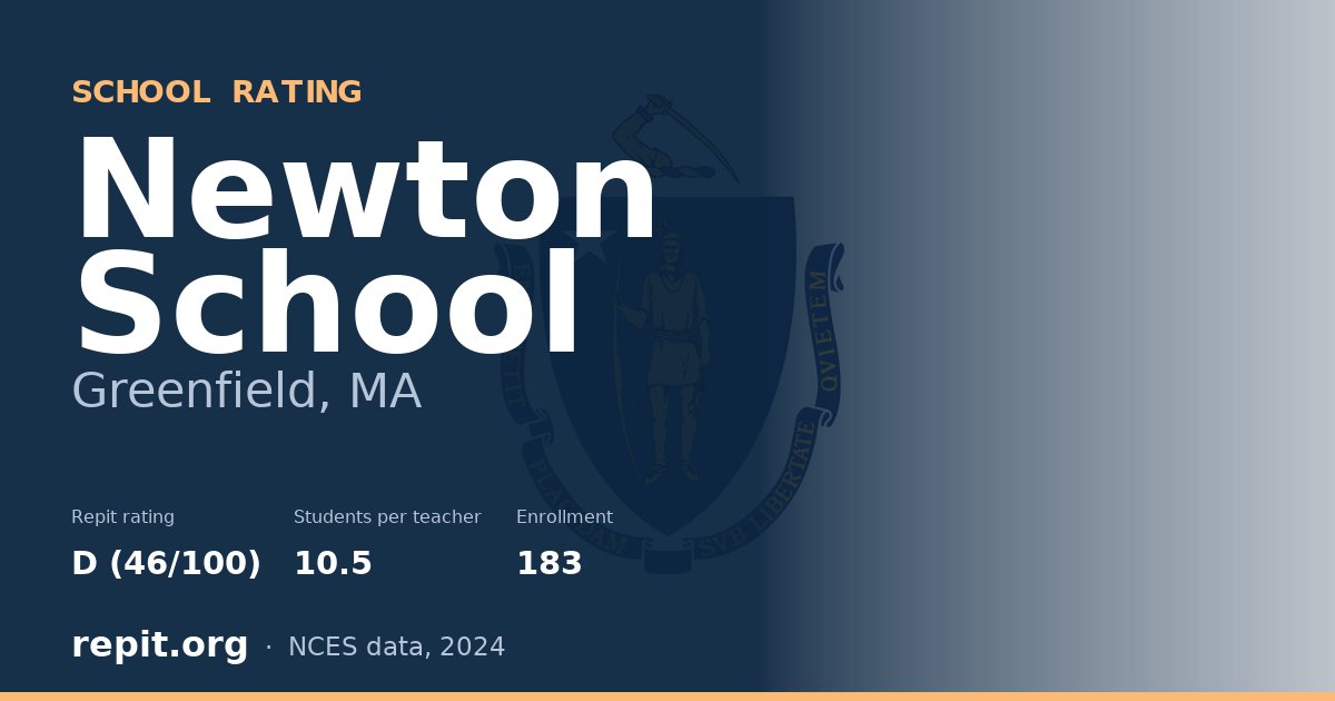 Newton School, Greenfield, MA — Repit school rating D (46/100)