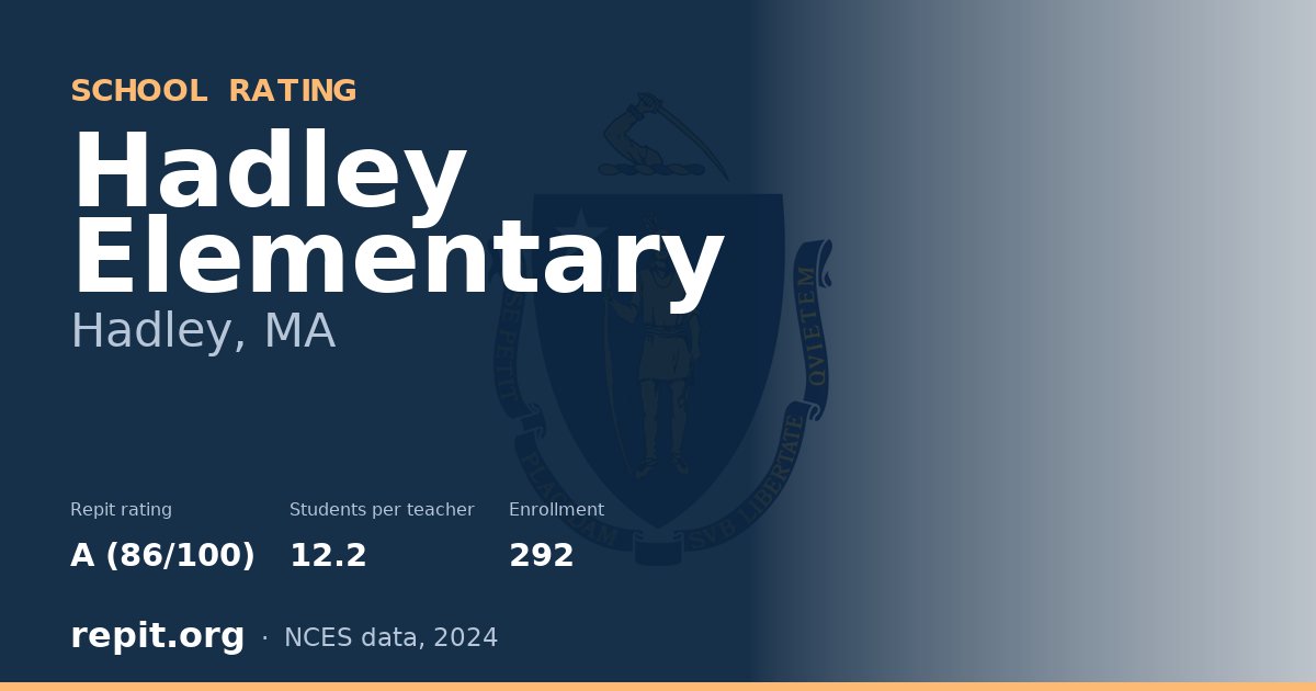 Hadley Elementary, Hadley, MA — Repit school rating A (86/100)