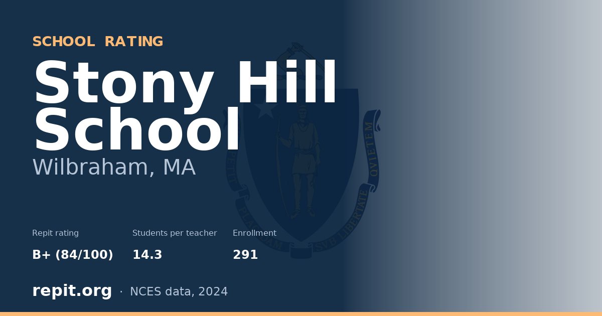 Stony Hill School, Wilbraham, MA — Repit school rating B+ (84/100)