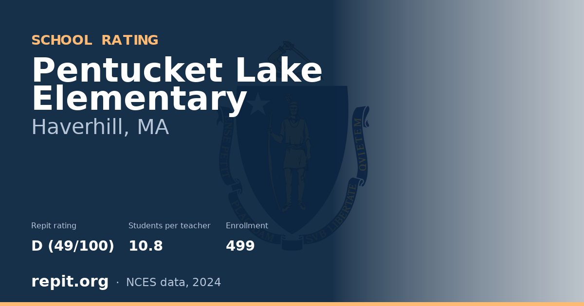 Pentucket Lake Elementary, Haverhill, MA — Repit school rating D (49/100)