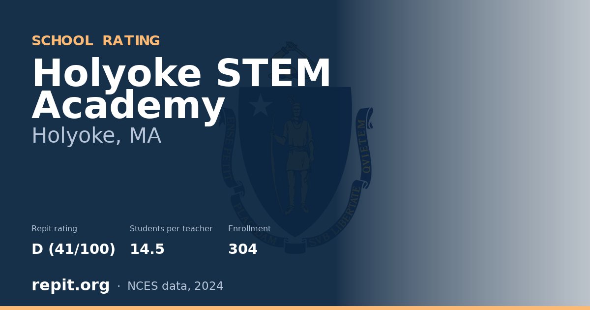 Holyoke STEM Academy, Holyoke, MA — Repit school rating D (41/100)