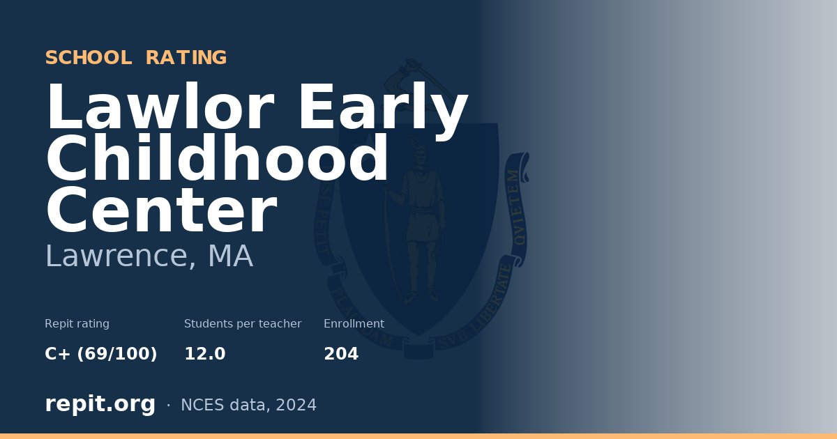 Lawlor Early Childhood Center, Lawrence, MA — Repit school rating C+ (69/100)