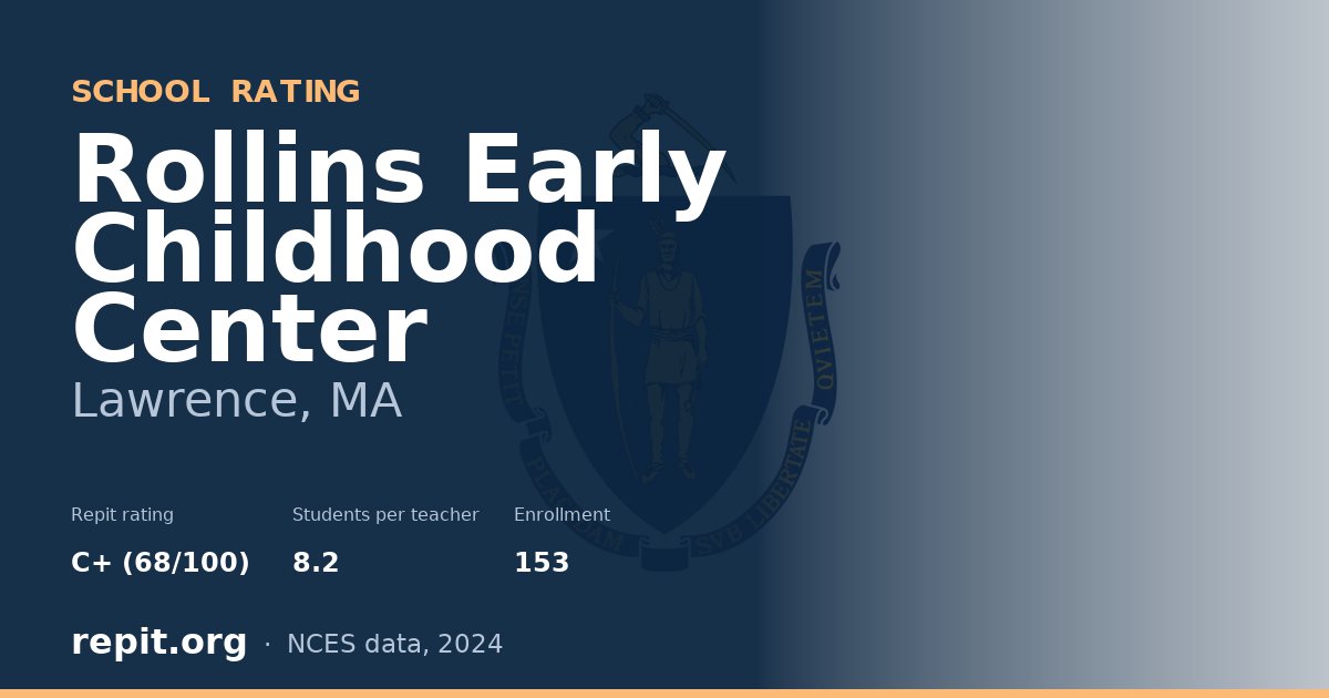 Rollins Early Childhood Center, Lawrence, MA — Repit school rating C+ (68/100)
