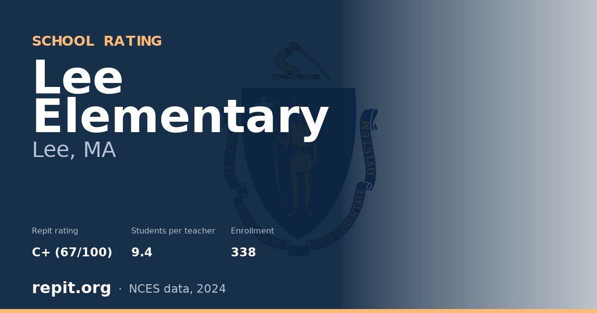 Lee Elementary, Lee, MA — Repit school rating C+ (67/100)