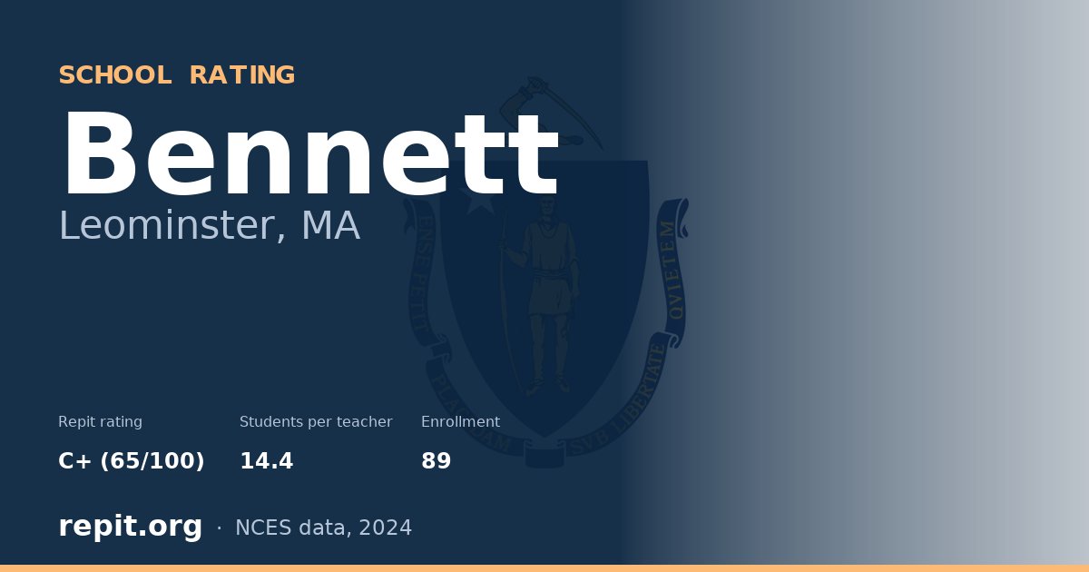 Bennett, Leominster, MA — Repit school rating C+ (65/100)