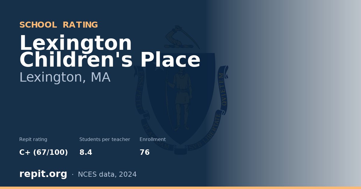 Lexington Children's Place, Lexington, MA — Repit school rating C+ (67/100)