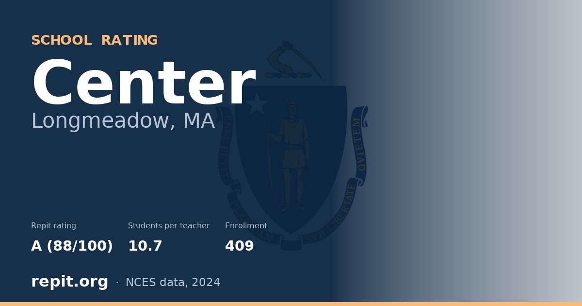 Center, Longmeadow, MA — Repit school rating A (88/100)
