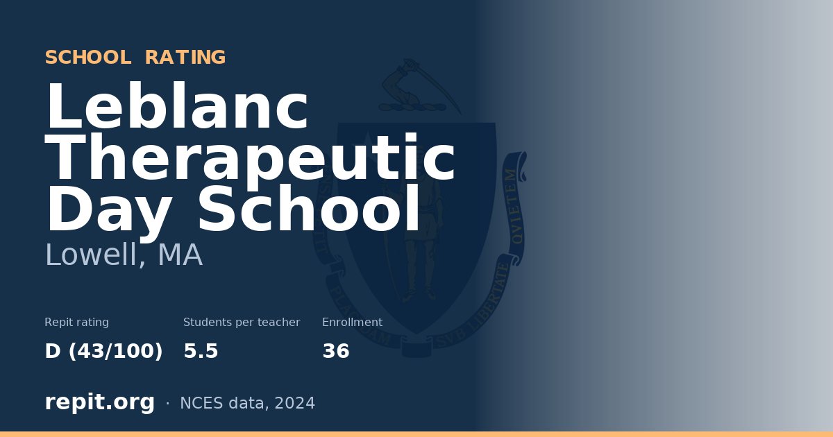 Leblanc Therapeutic Day School, Lowell, MA — Repit school rating D (43/100)
