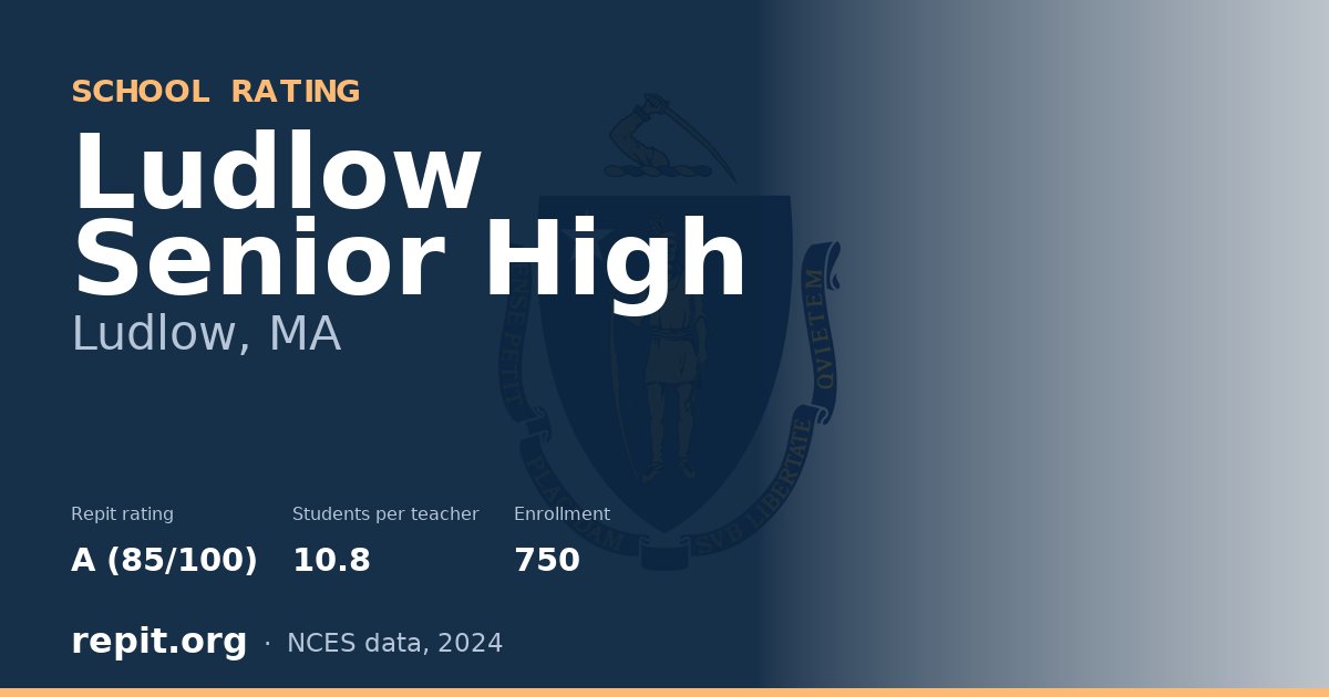 Ludlow Senior High, Ludlow, MA — Repit school rating A (85/100)