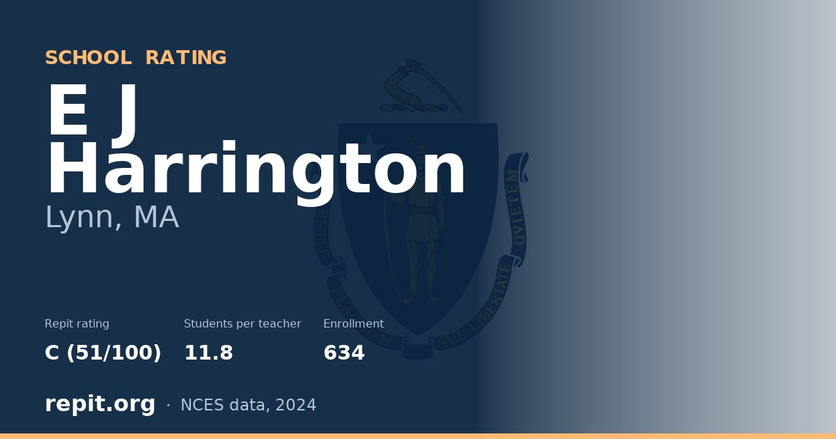 E J Harrington, Lynn, MA — Repit school rating C (51/100)