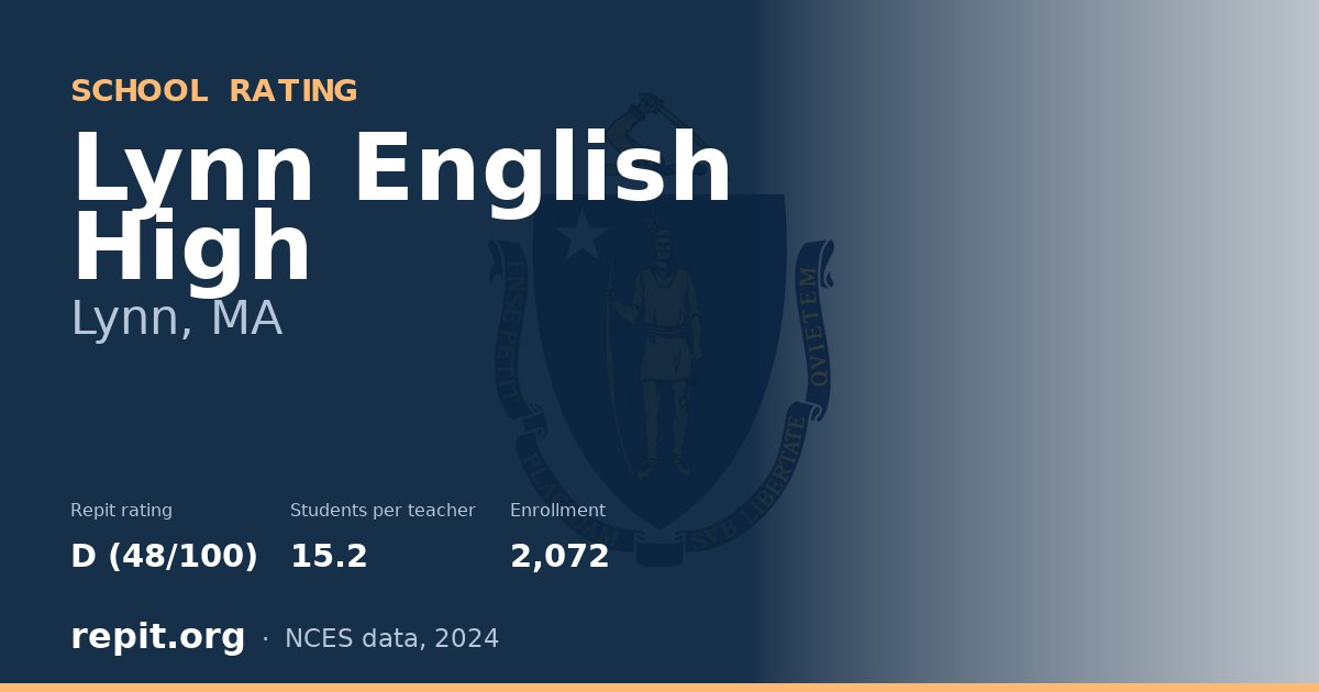 Lynn English High, Lynn, MA — Repit school rating D (48/100)