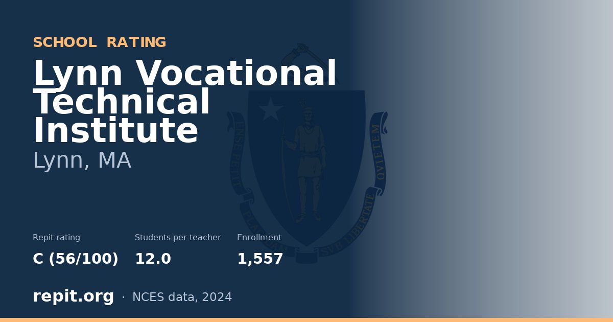 Lynn Vocational Technical Institute, Lynn, MA — Repit school rating C (56/100)