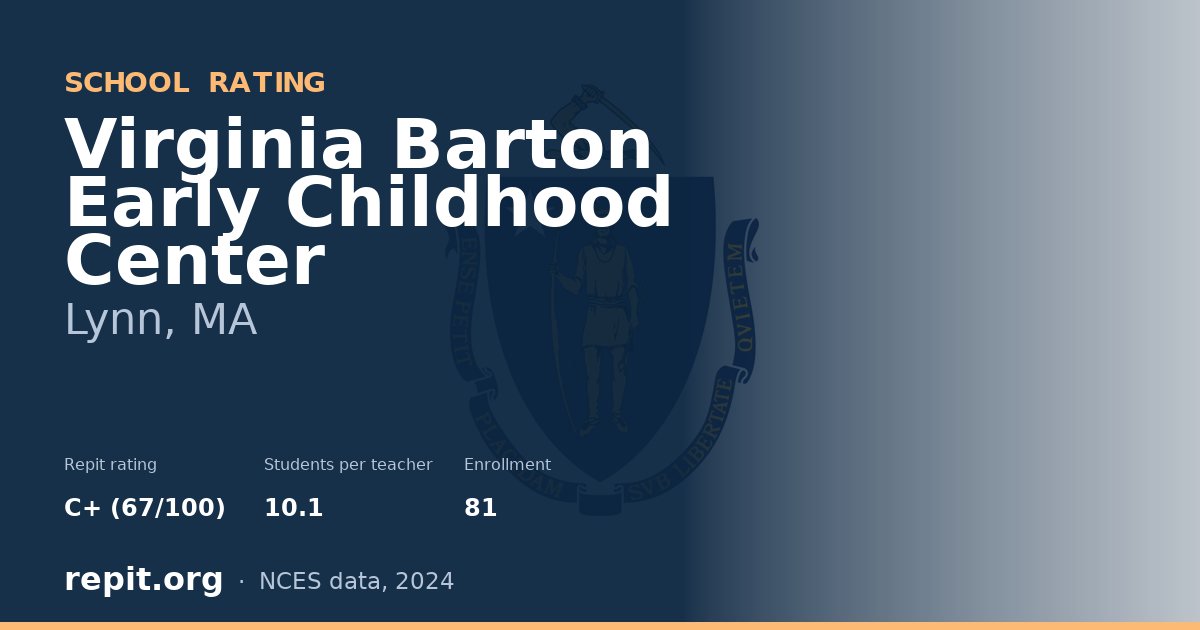 Virginia Barton Early Childhood Center, Lynn, MA — Repit school rating C+ (67/100)