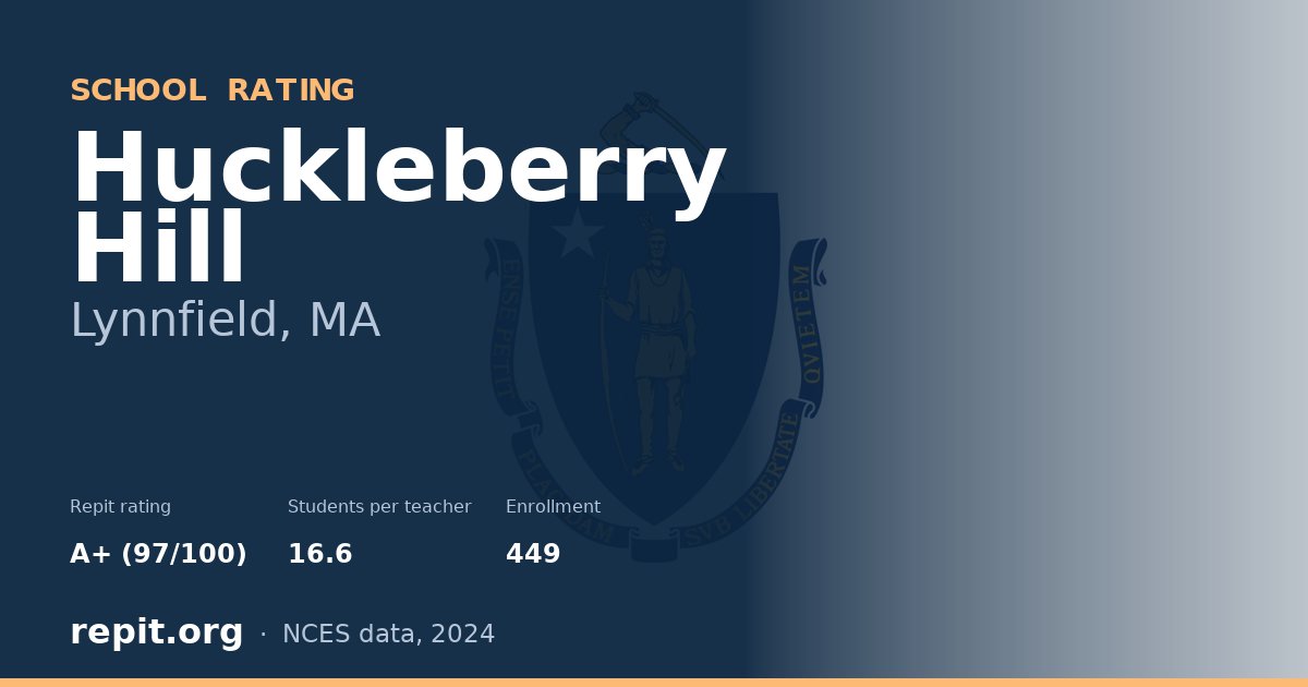 Huckleberry Hill, Lynnfield, MA — Repit school rating A+ (97/100)