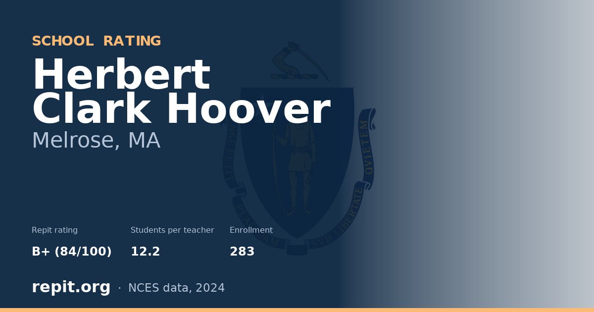 Herbert Clark Hoover, Melrose, MA — Repit school rating B+ (84/100)