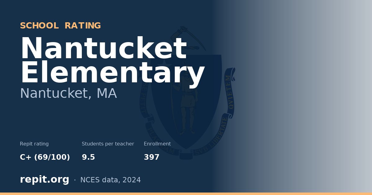 Nantucket Elementary, Nantucket, MA — Repit school rating C+ (69/100)
