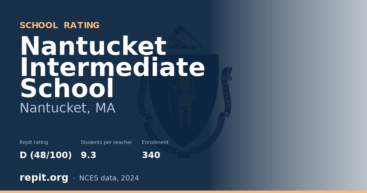 Nantucket Intermediate School, Nantucket, MA — Repit school rating D (48/100)
