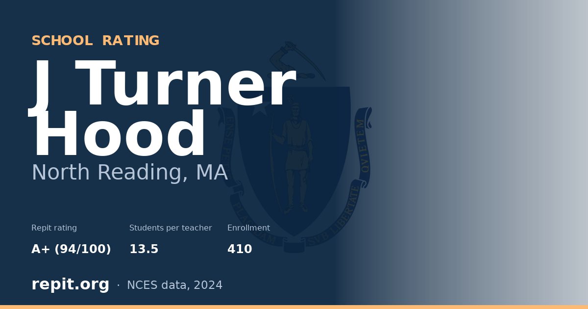 J Turner Hood, North Reading, MA — Repit school rating A+ (94/100)
