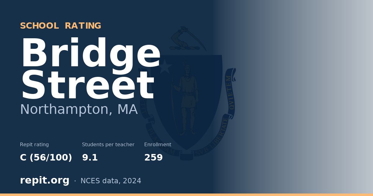 Bridge Street, Northampton, MA — Repit school rating C (56/100)