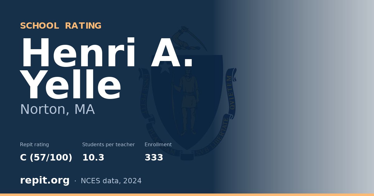 Henri A. Yelle, Norton, MA — Repit school rating C (57/100)