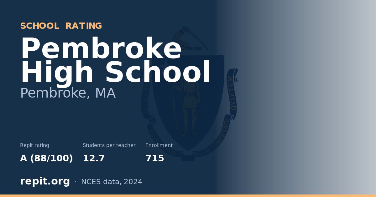 Pembroke High School, Pembroke, MA — Repit school rating A (88/100)