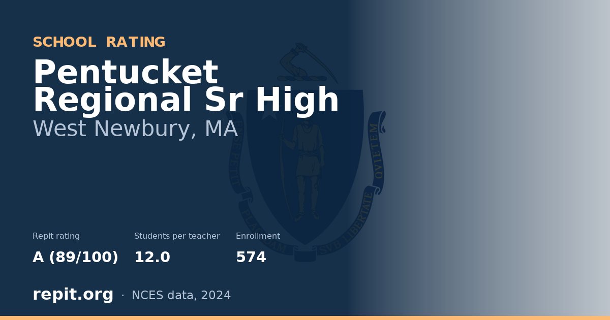 Pentucket Regional Sr High, West Newbury, MA — Repit school rating A (89/100)