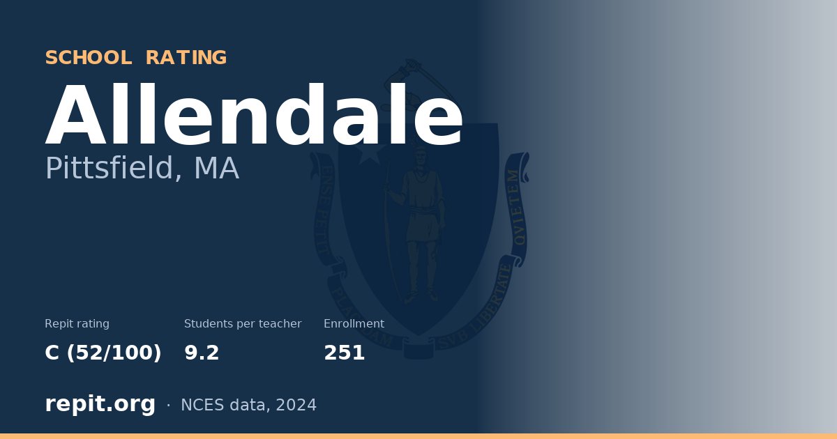Allendale, Pittsfield, MA — Repit school rating C (52/100)