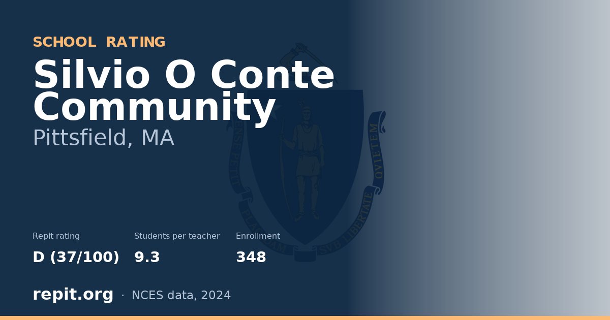 Silvio O Conte Community, Pittsfield, MA — Repit school rating D (37/100)