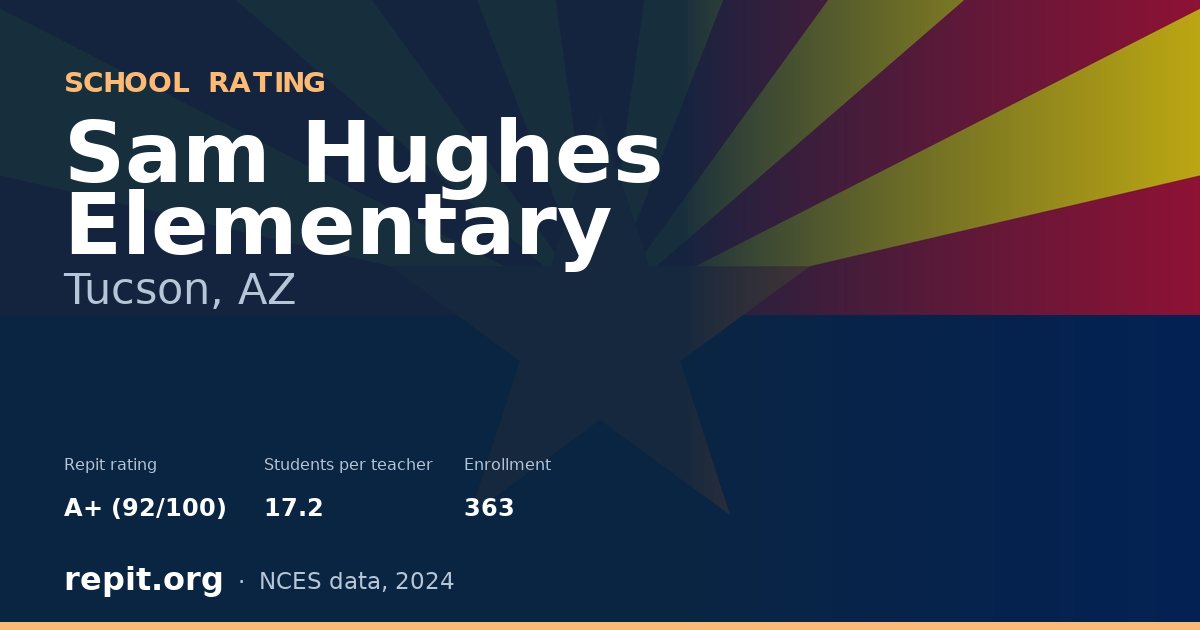 Sam Hughes Elementary, Tucson, AZ — Repit school rating A+ (92/100)