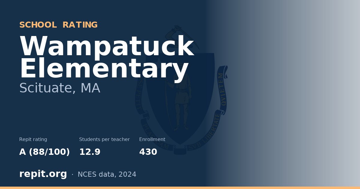 Wampatuck Elementary, Scituate, MA — Repit school rating A (88/100)
