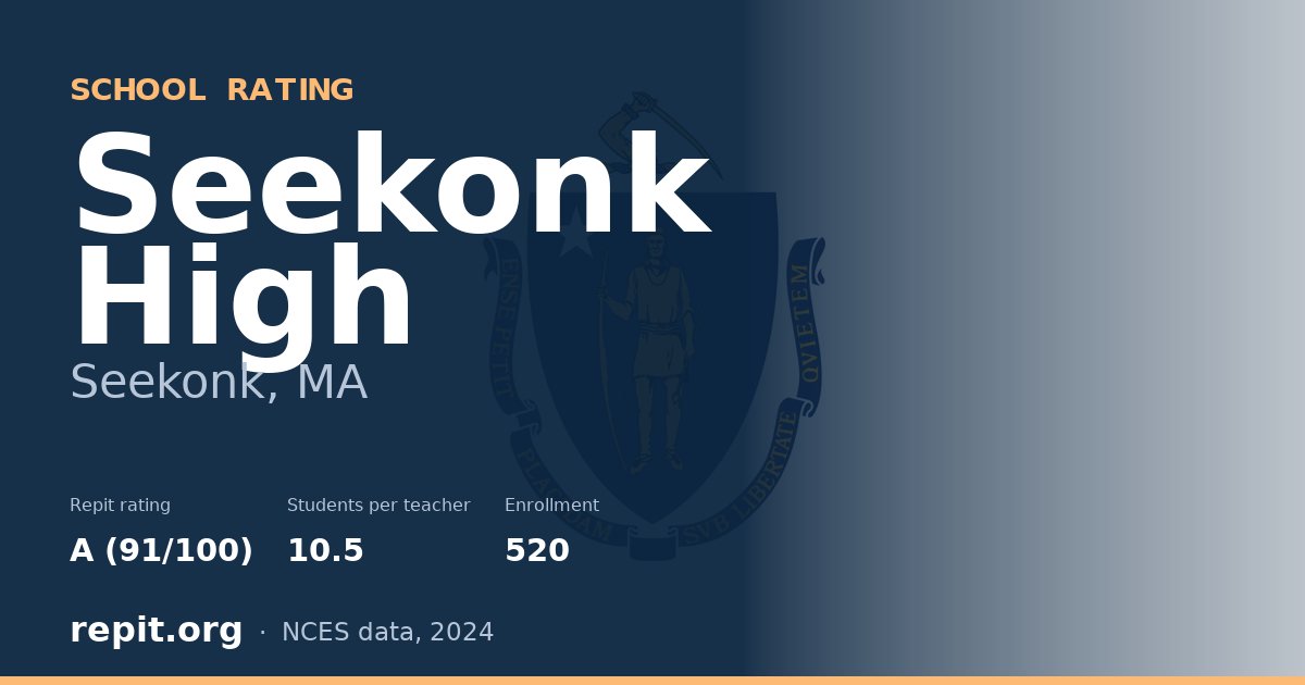 Seekonk High, Seekonk, MA — Repit school rating A (91/100)