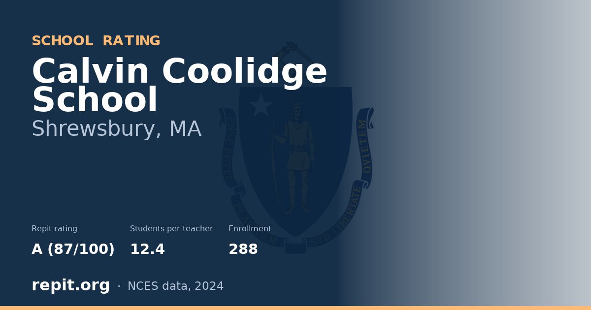 Calvin Coolidge School, Shrewsbury, MA — Repit school rating A (87/100)