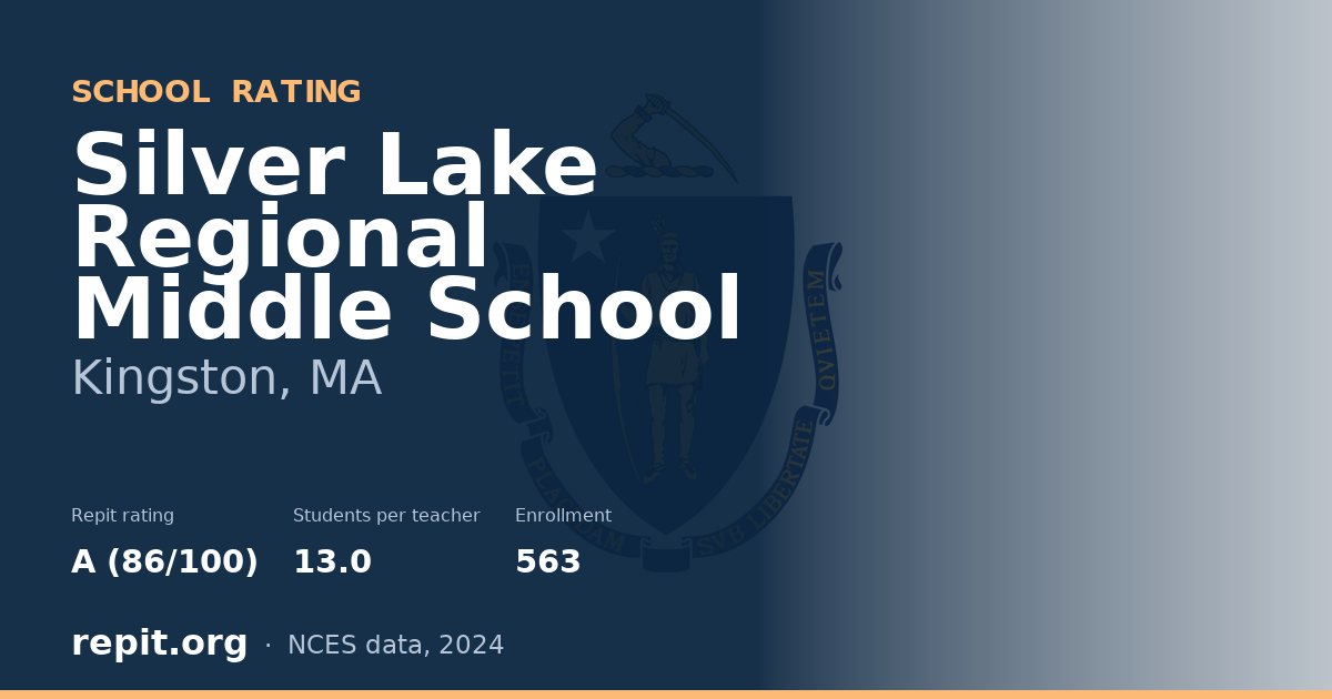 Silver Lake Regional Middle School, Kingston, MA — Repit school rating A (86/100)