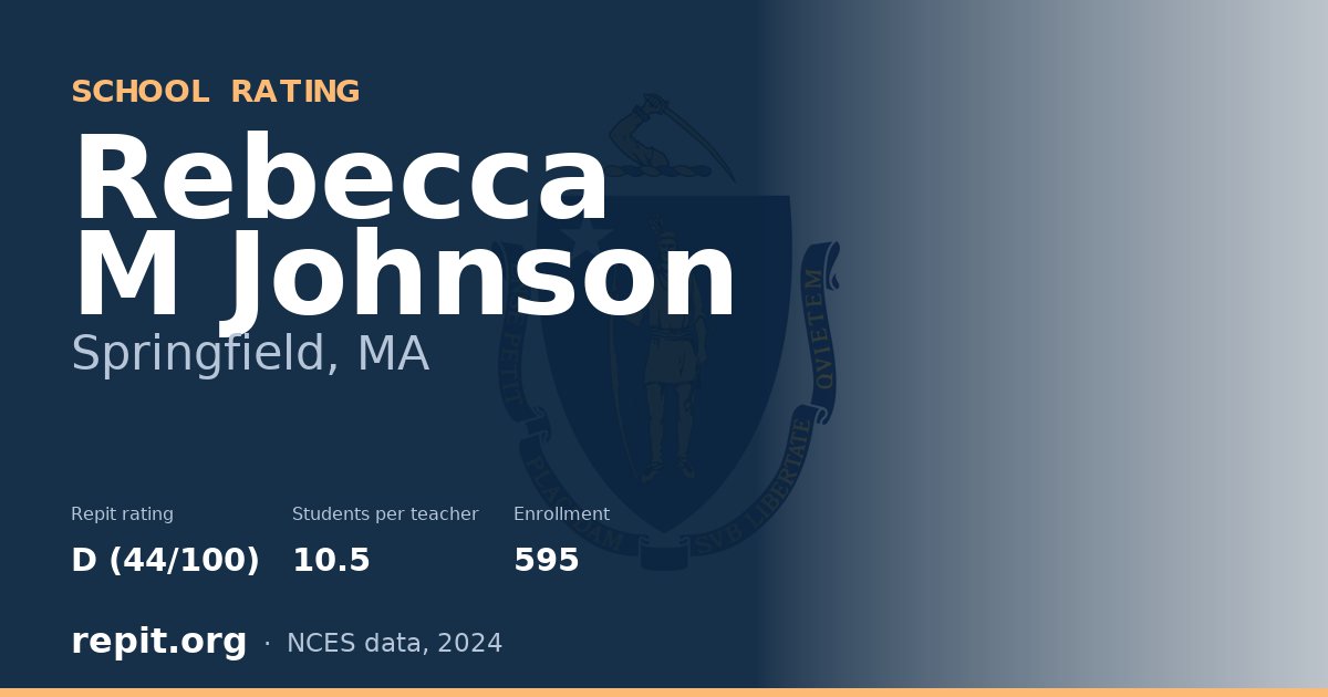 Rebecca M Johnson, Springfield, MA — Repit school rating D (44/100)