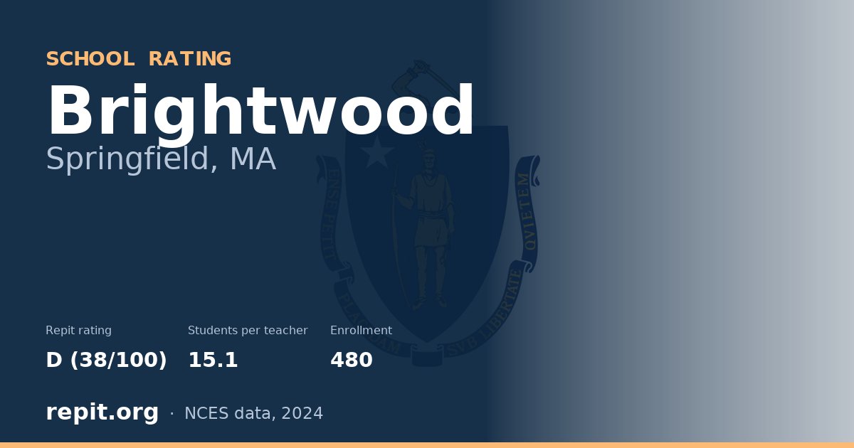 Brightwood, Springfield, MA — Repit school rating D (38/100)