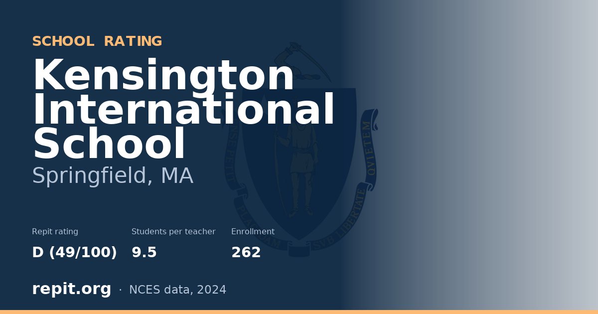 Kensington International School, Springfield, MA — Repit school rating D (49/100)