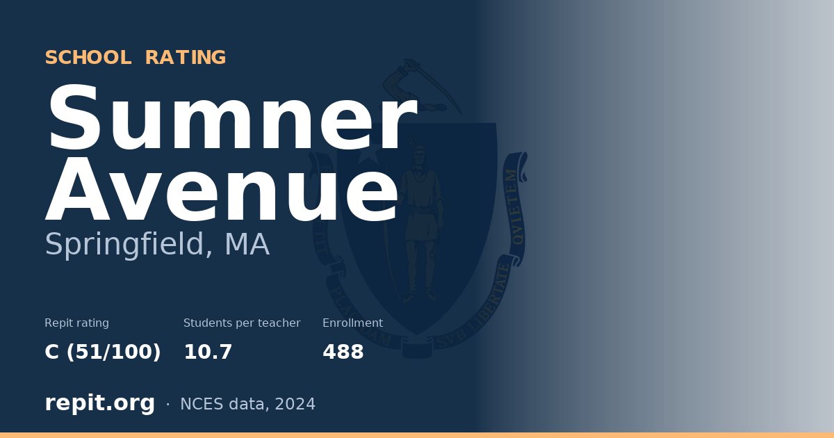 Sumner Avenue, Springfield, MA — Repit school rating C (51/100)
