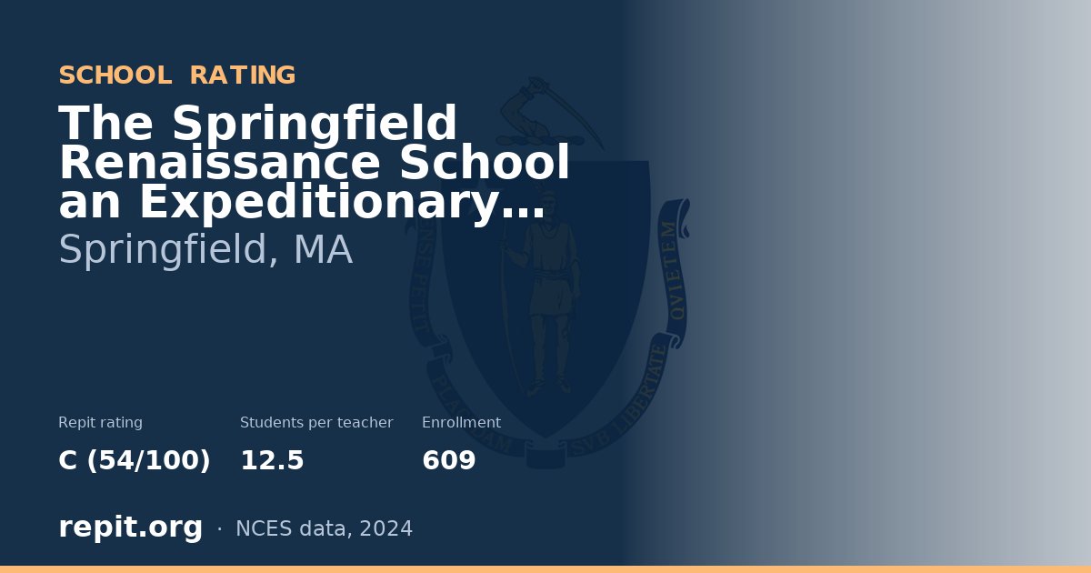 The Springfield Renaissance School an Expeditionary Learning, Springfield, MA — Repit school rating C (54/100)