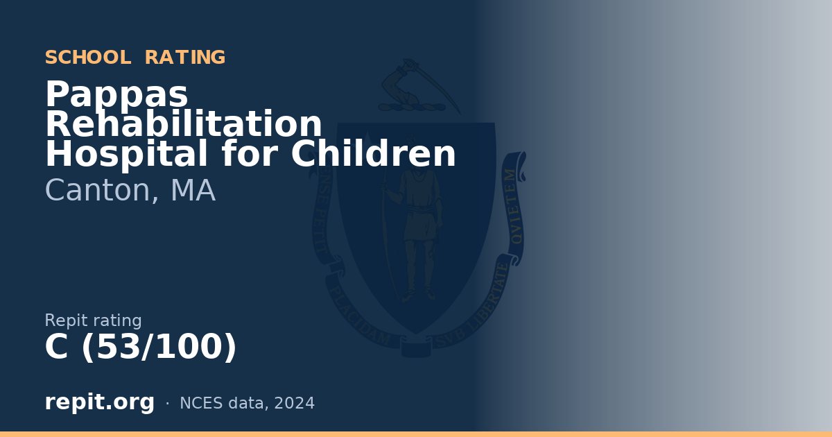 Pappas Rehabilitation Hospital for Children, Canton, MA — Repit school rating C (53/100)