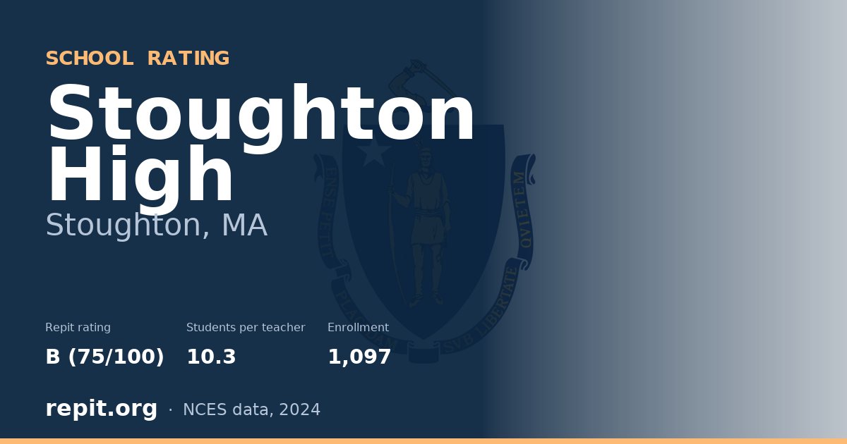 Stoughton High, Stoughton, MA — Repit school rating B (75/100)